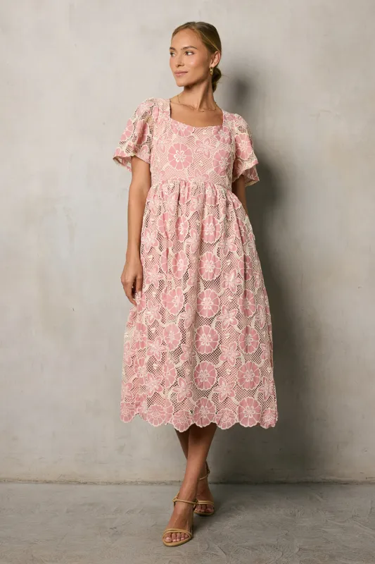 Mica Embroidered Midi Dress - FINAL SALE sold by bohme