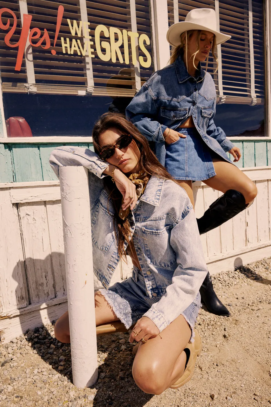 Jill Light Wash Denim Jacket sold by bohme product image thumbnail 2