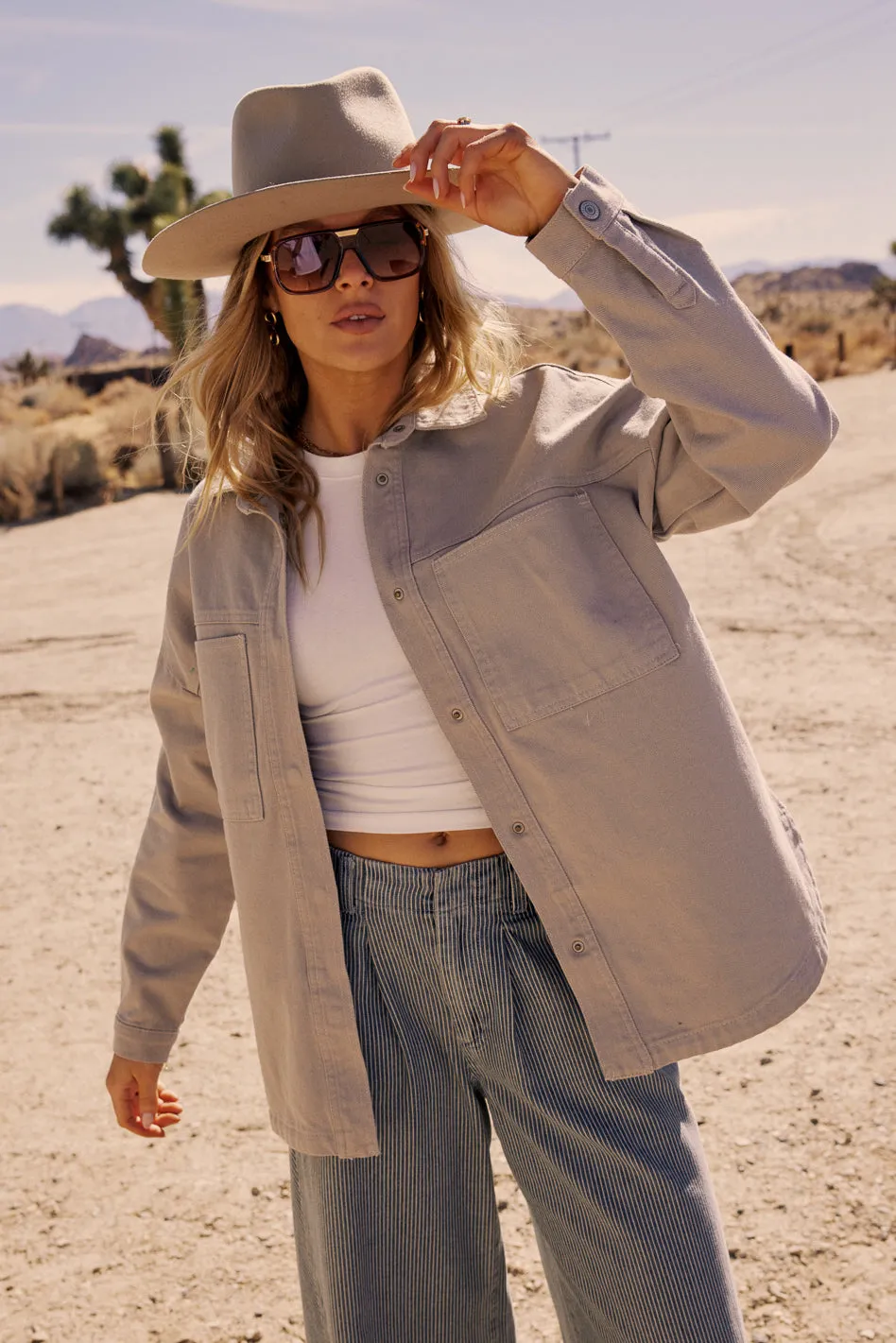 Imani Oversized Denim Jacket - FINAL SALE sold by bohme product image thumbnail 4