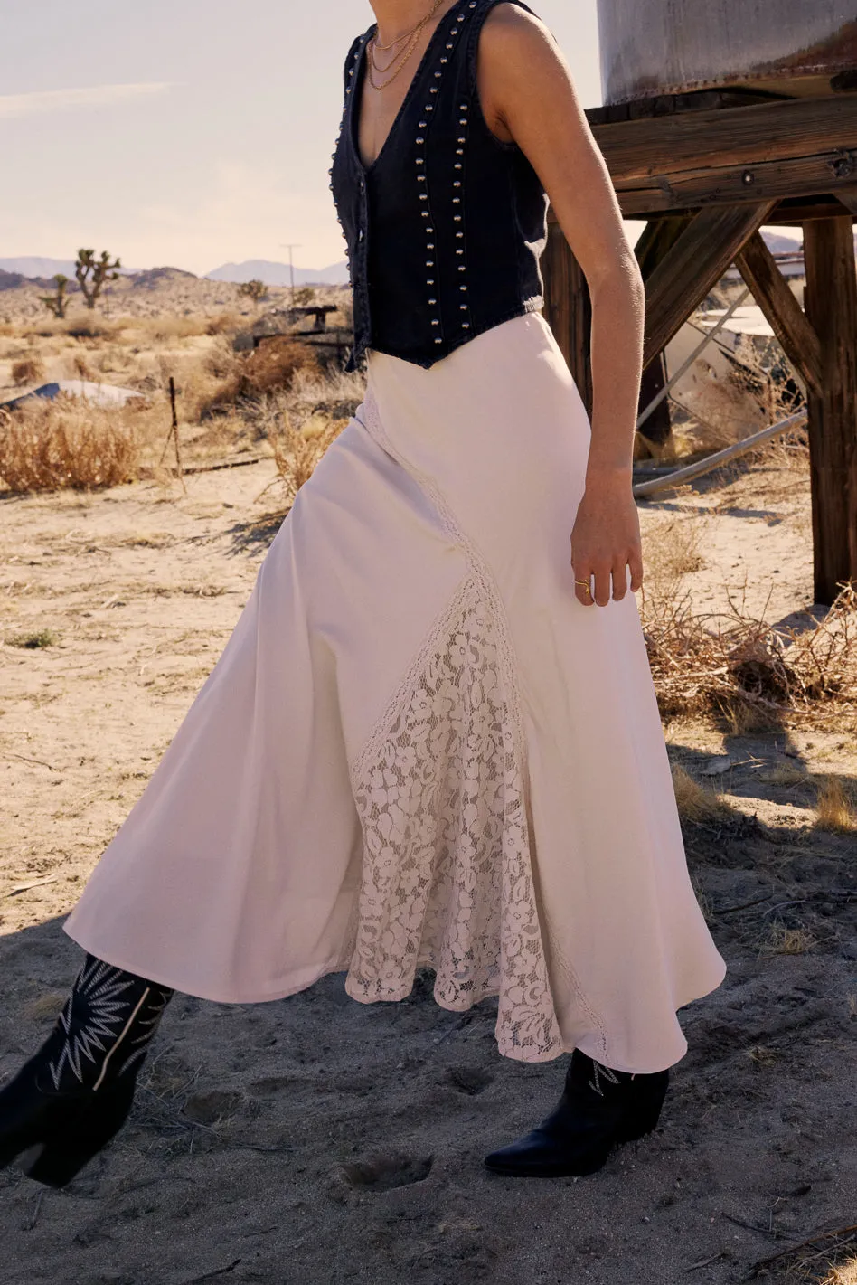 Samantha Maxi Skirt in Cream sold by bohme product image thumbnail 2