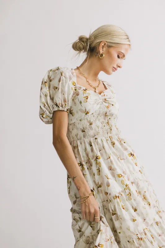 Robbie Floral Midi Dress in Mauve - FINAL SALE sold by bohme