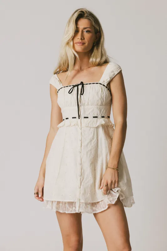 Teddie Embroidered Mini Dress - FINAL SALE sold by bohme