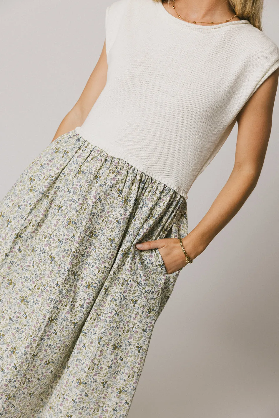 Celeste Floral Sweater Dress - FINAL SALE sold by bohme product image thumbnail 4