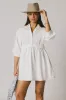 Oliver Collared Mini Dress in White - FINAL SALE sold by bohme