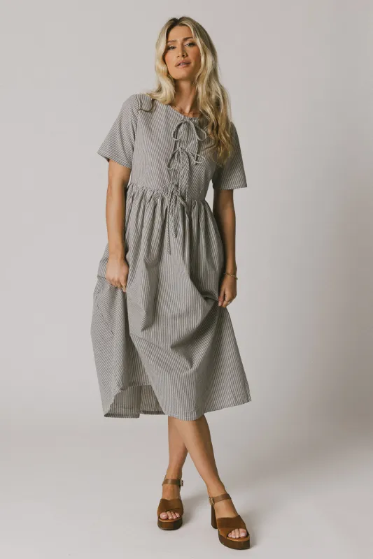 Narla Striped Maxi Dress in Navy - FINAL SALE sold by bohme