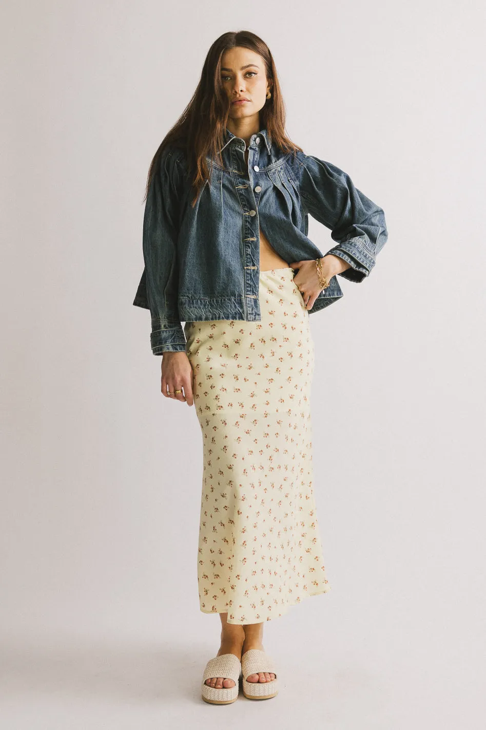 Royal Floral Midi Skirt - FINAL SALE sold by bohme