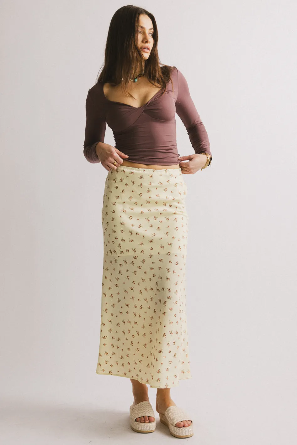 Royal Floral Midi Skirt - FINAL SALE sold by bohme product image thumbnail 2