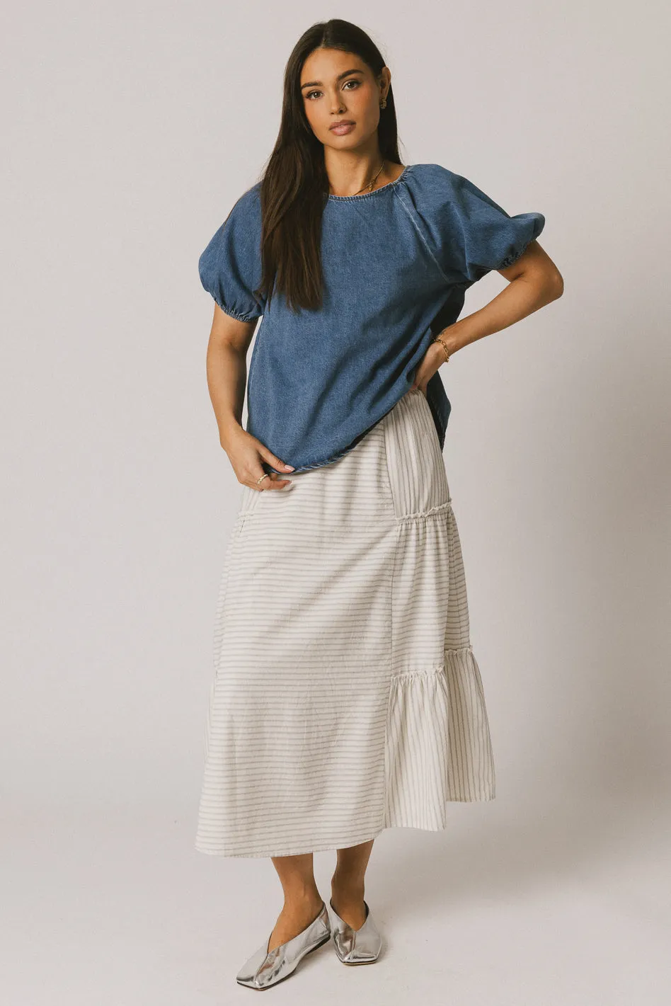 Pepper Striped Maxi Skirt - FINAL SALE sold by bohme product image thumbnail 3