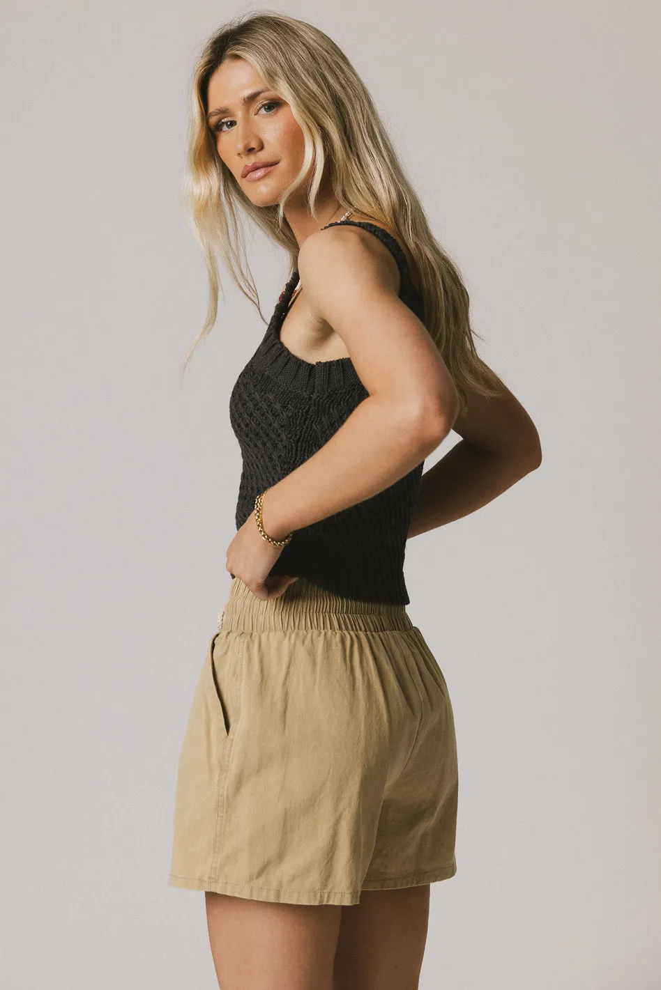 Luna Knit Tank Top in Grey - FINAL SALE sold by bohme product image thumbnail 4