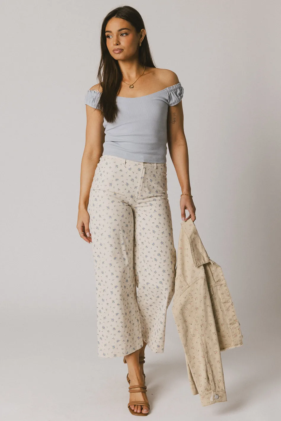 Ace Ribbed Top in Powder Blue - FINAL SALE sold by bohme product image thumbnail 2