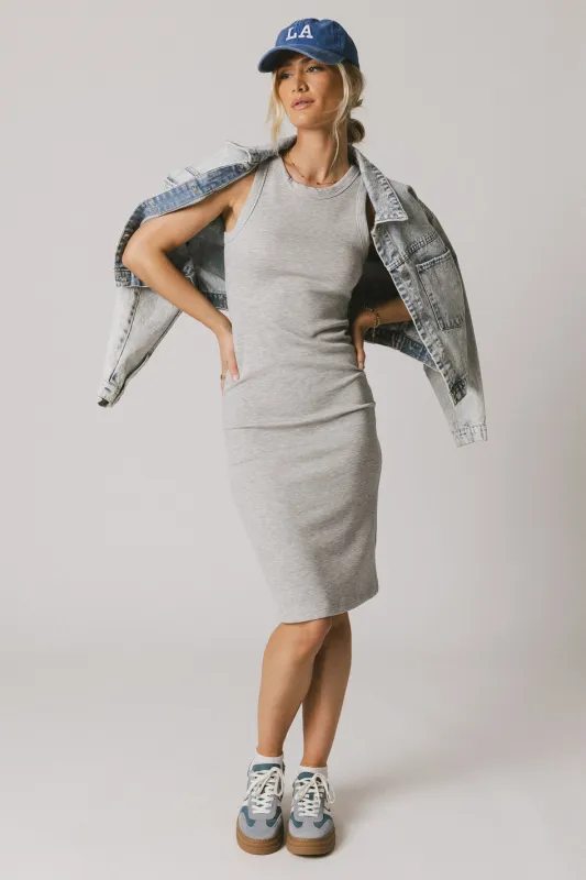 Daphne Midi Dress in Heather Grey - FINAL SALE sold by bohme