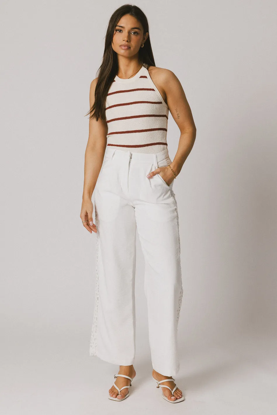 Kamari Striped Tank Top in Marsala - FINAL SALE sold by bohme product image thumbnail 2