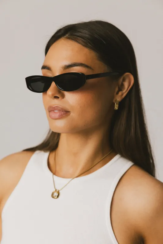 Lonnie Sunglasses in Black sold by bohme