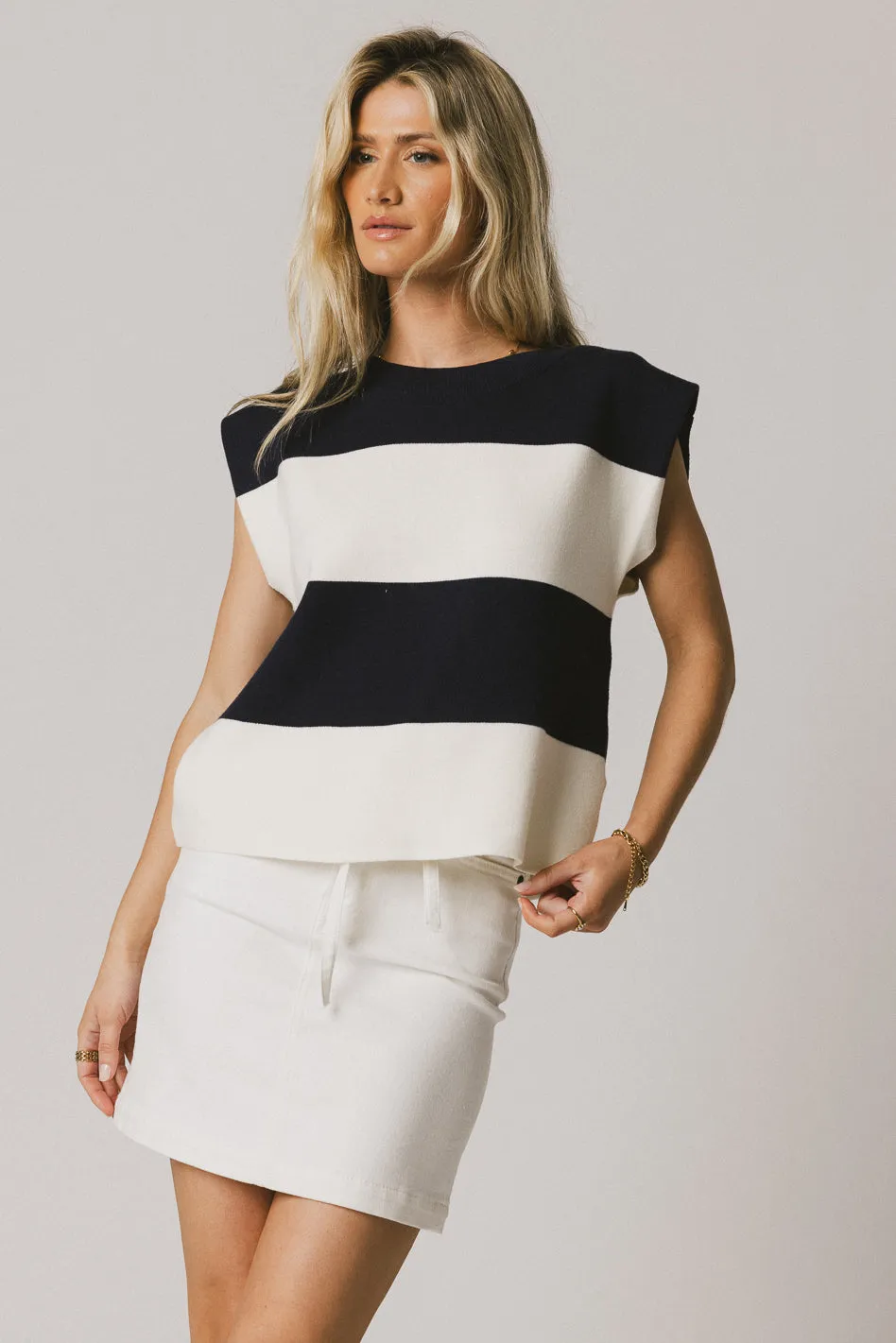 Camilla Striped Sweater in Navy - FINAL SALE sold by bohme