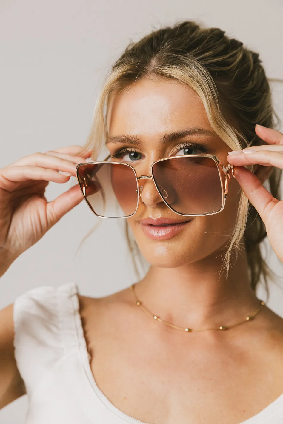 Brecken Oversized Sunglasses in Brown sold by bohme product image thumbnail 2