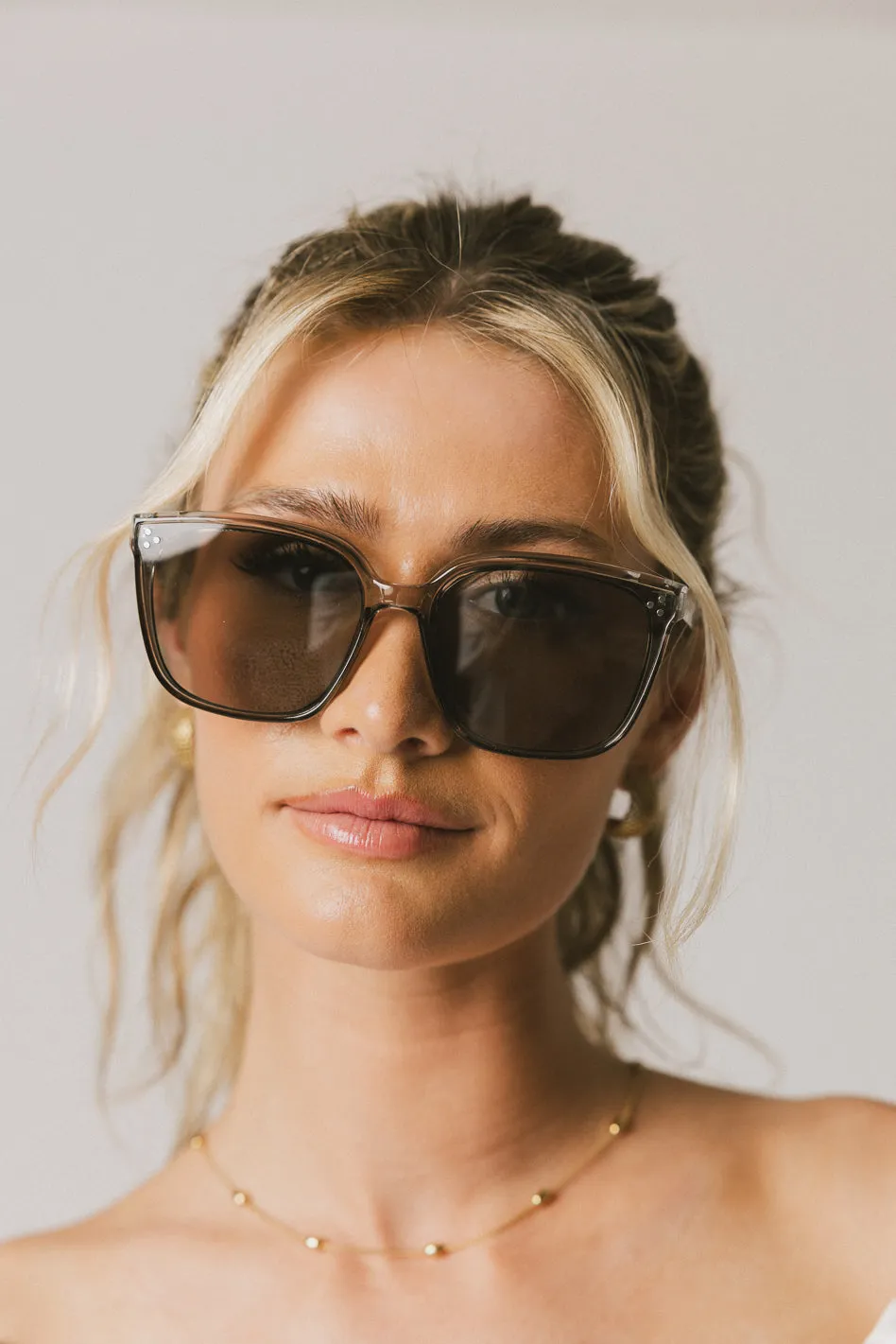 Maya Sunglasses in Grey sold by bohme