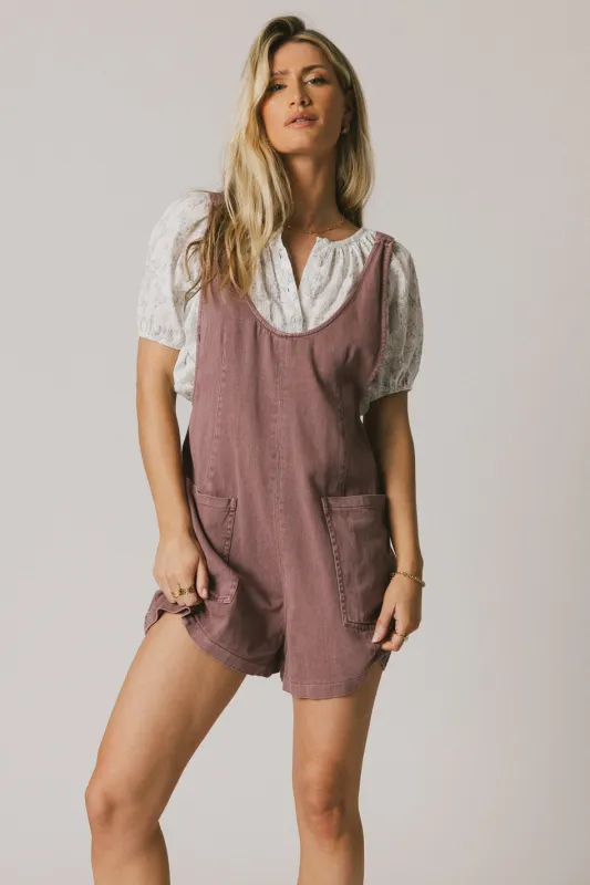 Scottie Denim Overalls in Mauve - FINAL SALE sold by bohme