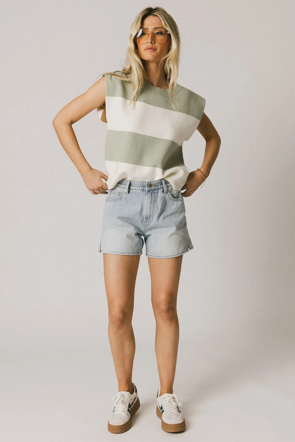 Camilla Striped Sweater in Sage - FINAL SALE sold by bohme product image thumbnail 5