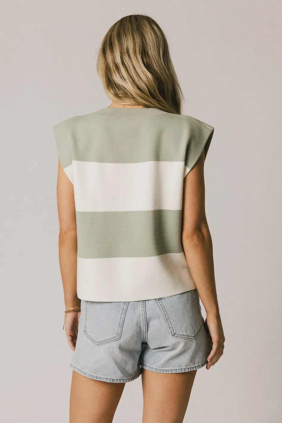 Camilla Striped Sweater in Sage - FINAL SALE sold by bohme product image thumbnail 2