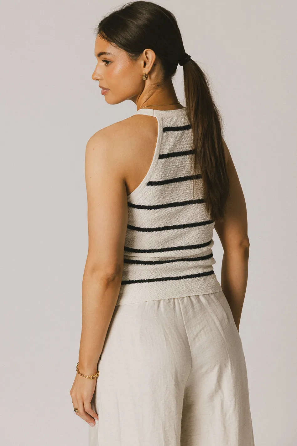 Kamari Striped Tank Top in Navy - FINAL SALE sold by bohme product image thumbnail 4
