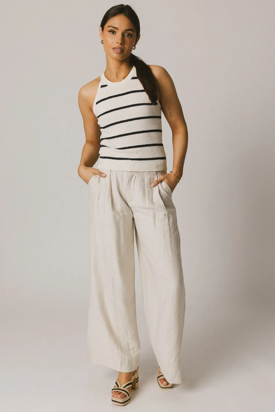 Kamari Striped Tank Top in Navy - FINAL SALE sold by bohme product image thumbnail 5