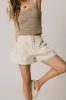 Harpa Tiered Mini Shorts in Oatmeal - FINAL SALE sold by bohme