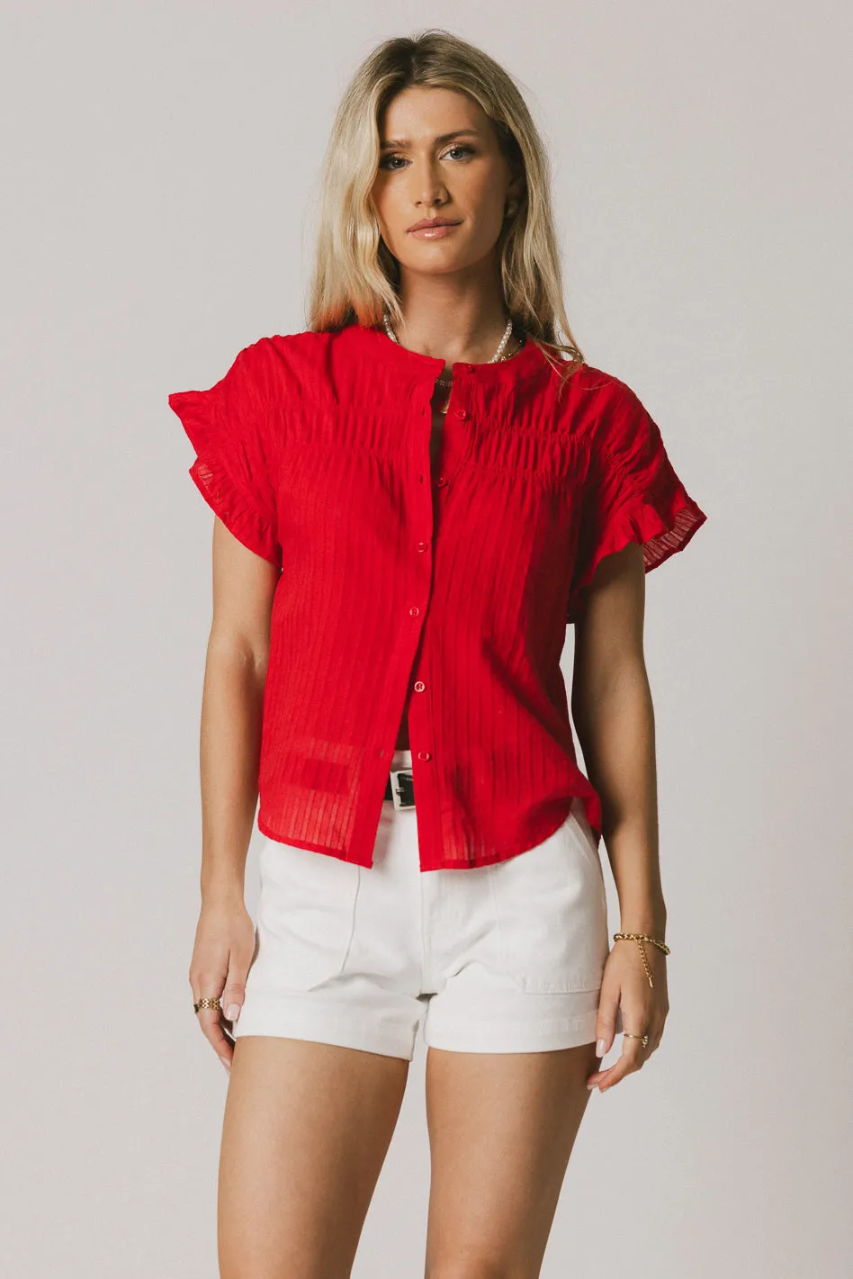 Kaytee Striped Top in Red sold by bohme product image thumbnail 4