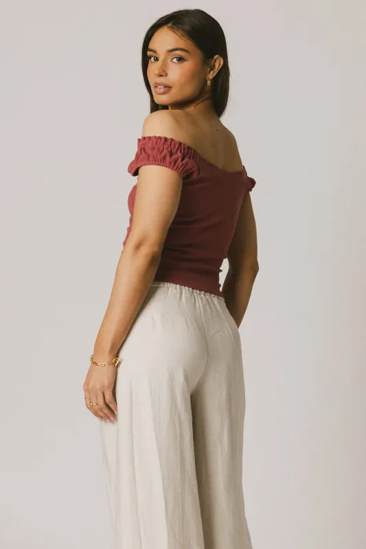 Ace Ribbed Top in Berry - FINAL SALE made by bohme