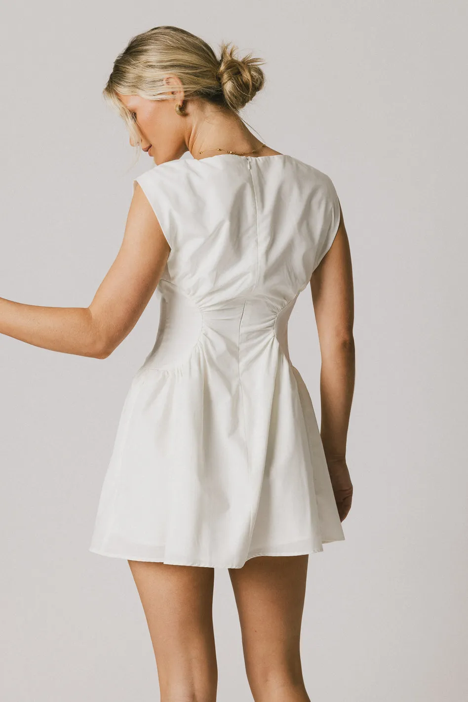 Jemma Mini Dress in White sold by bohme product image thumbnail 3