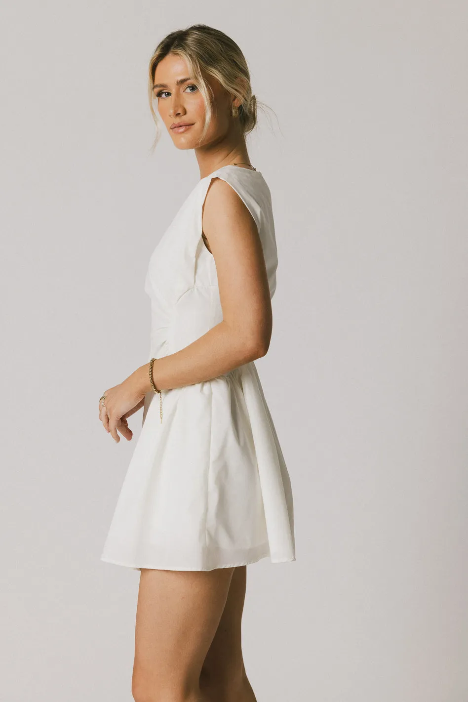 Jemma Mini Dress in White sold by bohme product image thumbnail 4