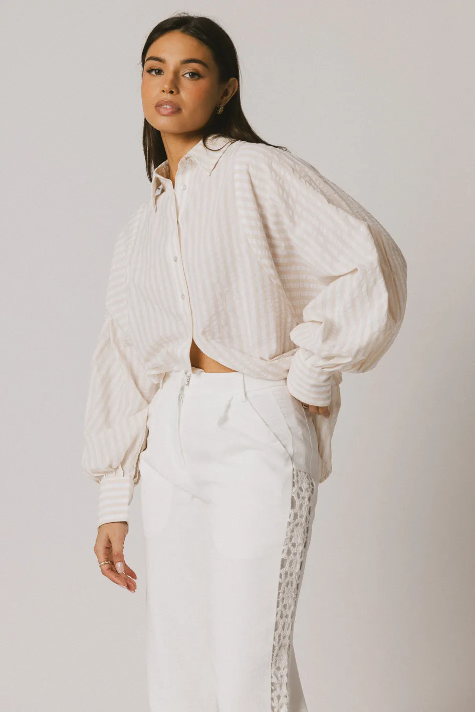 Winifred Button Up in Natural - FINAL SALE sold by bohme