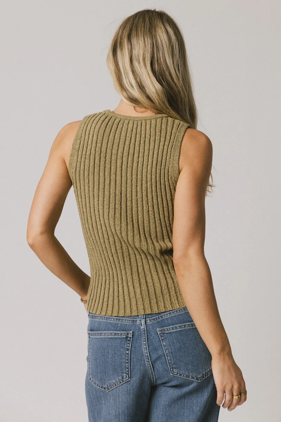 Riley Ribbed Top in Olive - FINAL SALE sold by bohme product image thumbnail 3