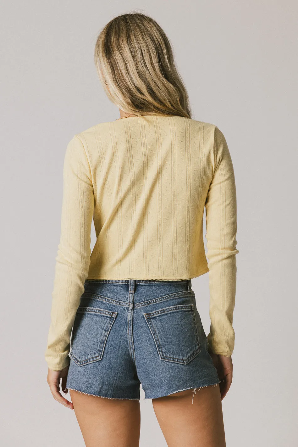 Berlin Knit Cardigan in Yellow - FINAL SALE sold by bohme product image thumbnail 4