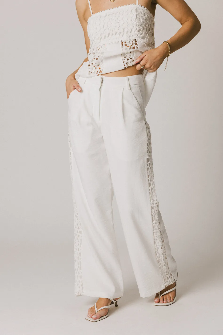 Karie Crochet Pants in White - FINAL SALE sold by bohme product image thumbnail 5
