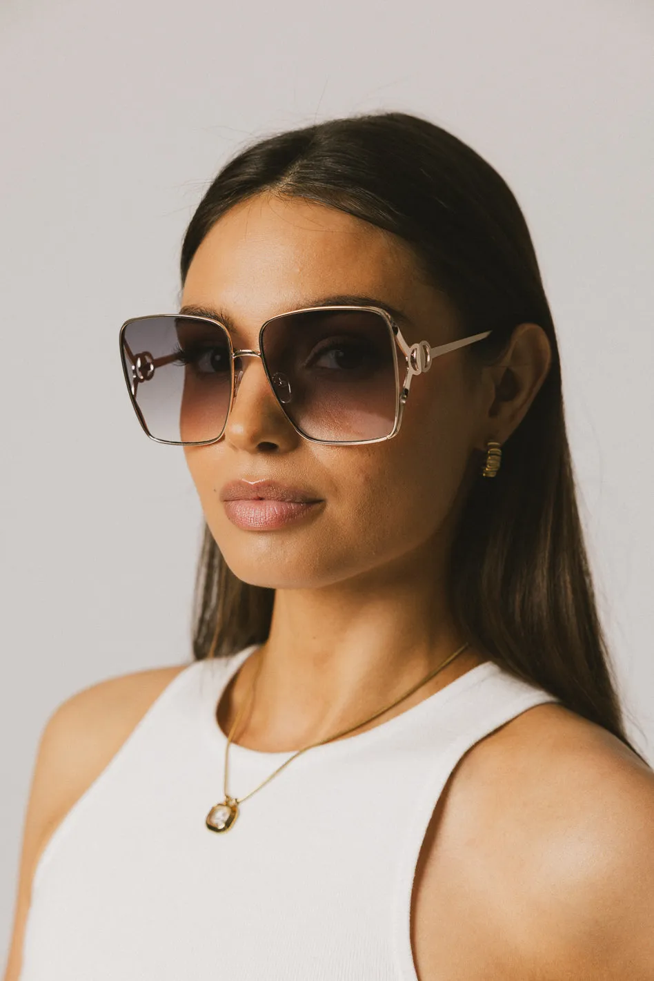 Brecken Oversized Sunglasses in Grey sold by bohme