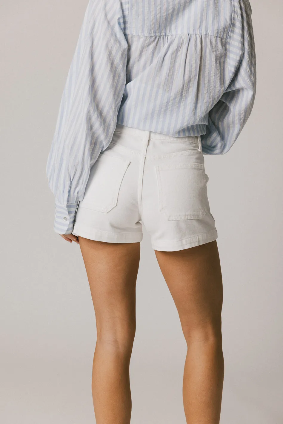 Maggie Utility Shorts in White sold by bohme product image thumbnail 4