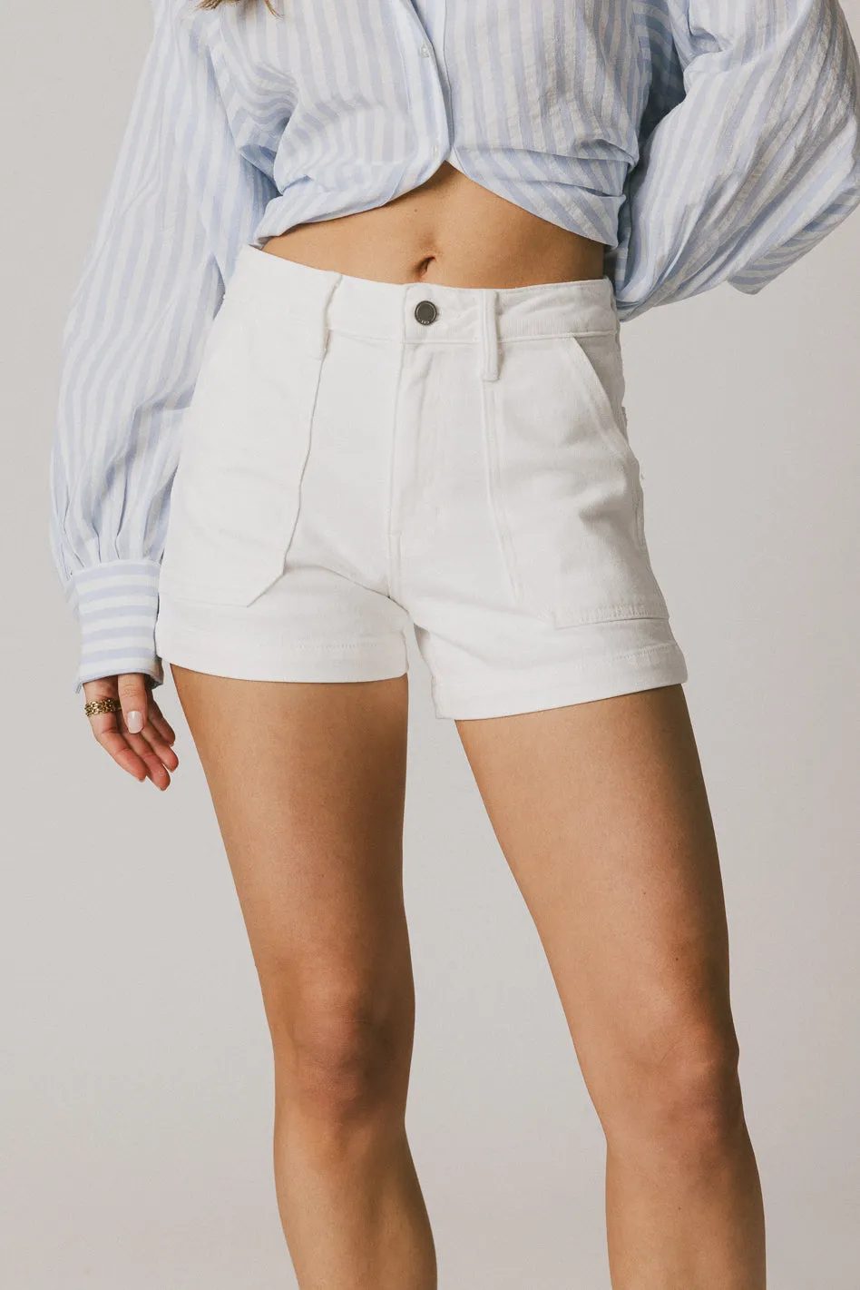 Maggie Utility Shorts in White sold by bohme product image thumbnail 3