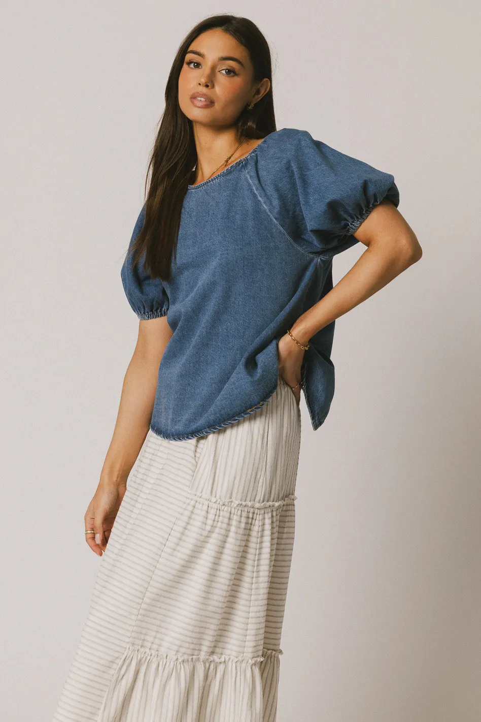 Iverson Denim Top - FINAL SALE sold by bohme