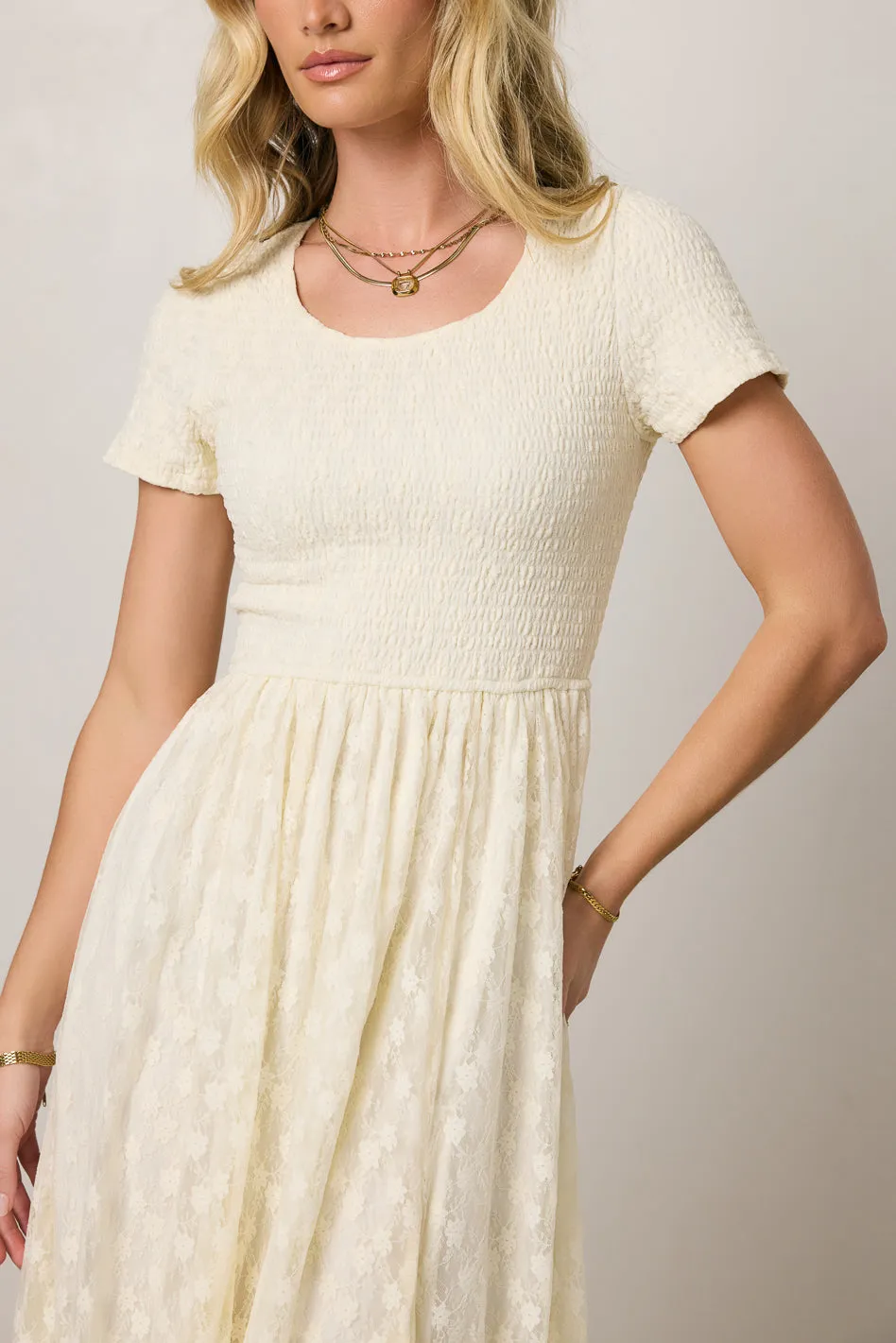 Briarrose Smocked Midi Dress - FINAL SALE sold by bohme product image thumbnail 3