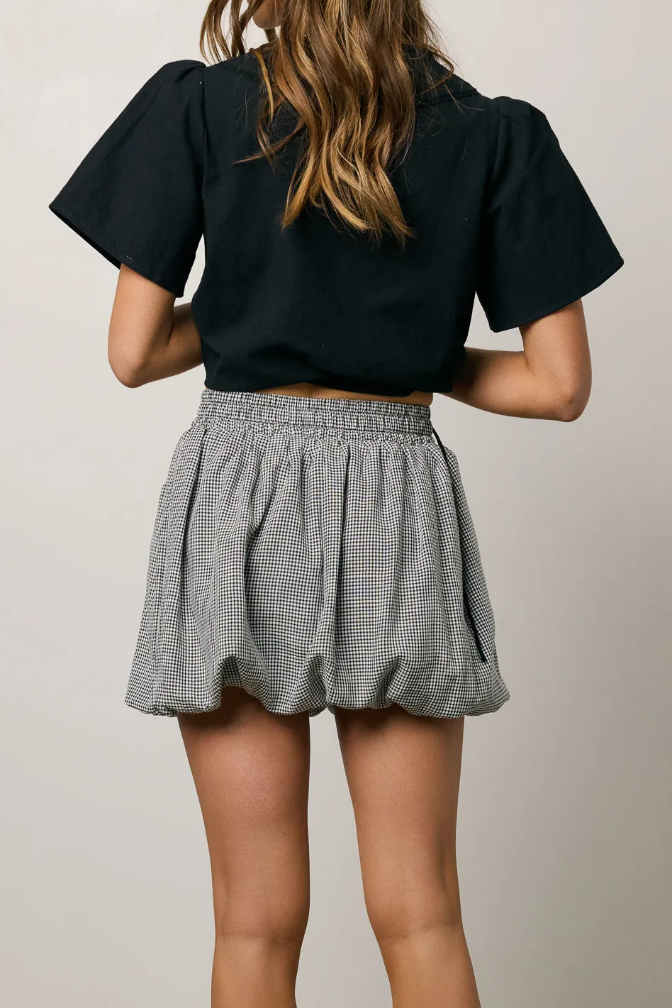 Rallie Bubble Mini Skirt in Black - FINAL SALE sold by bohme product image thumbnail 4