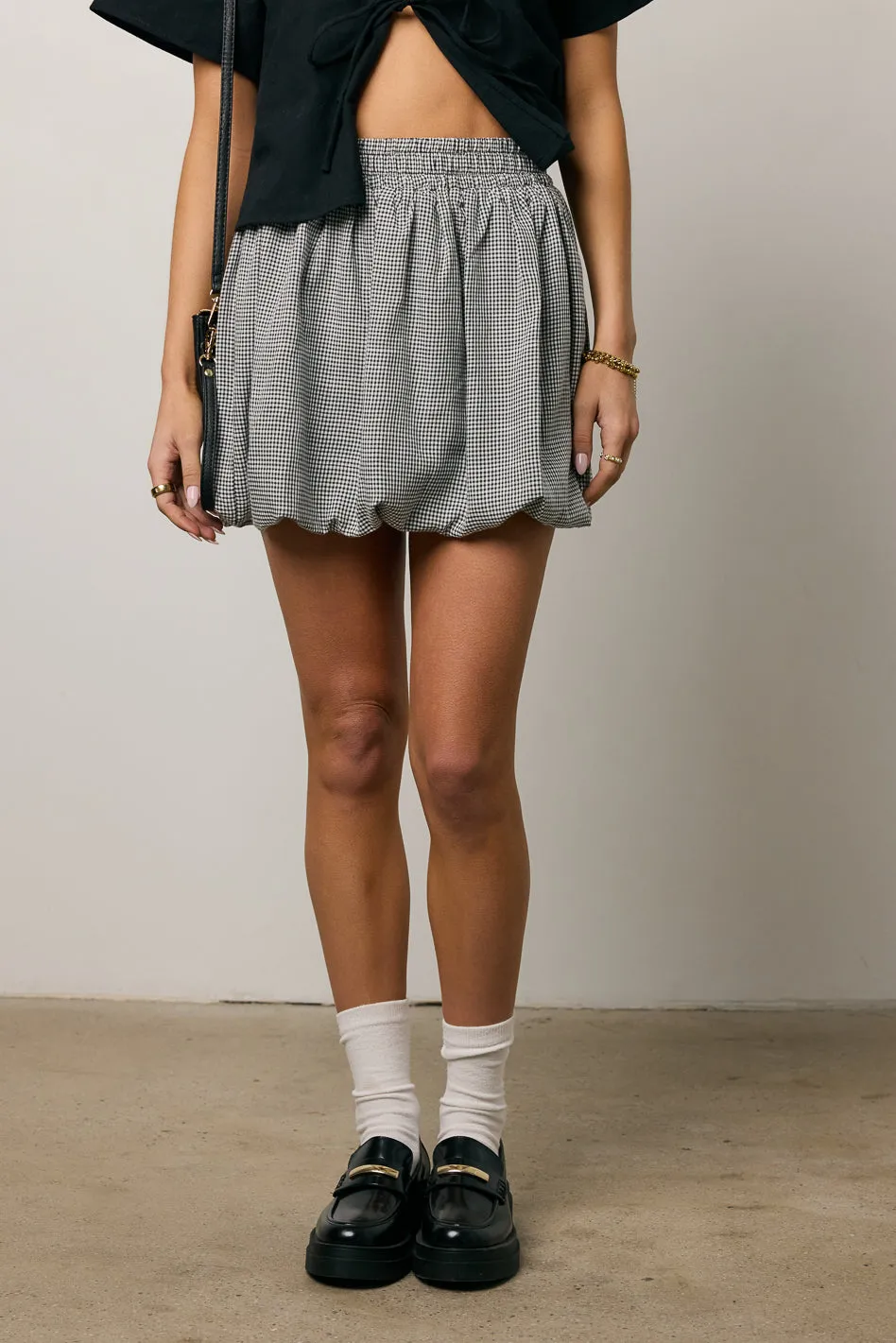 Rallie Bubble Mini Skirt in Black - FINAL SALE sold by bohme product image thumbnail 5