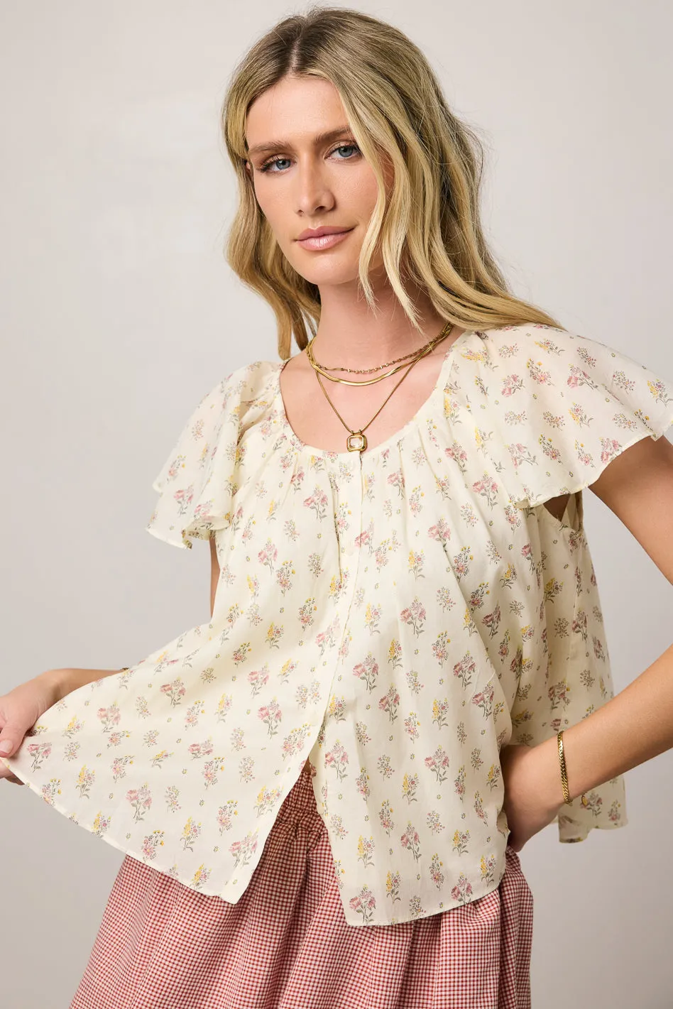 Terry Floral Blouse - FINAL SALE sold by bohme