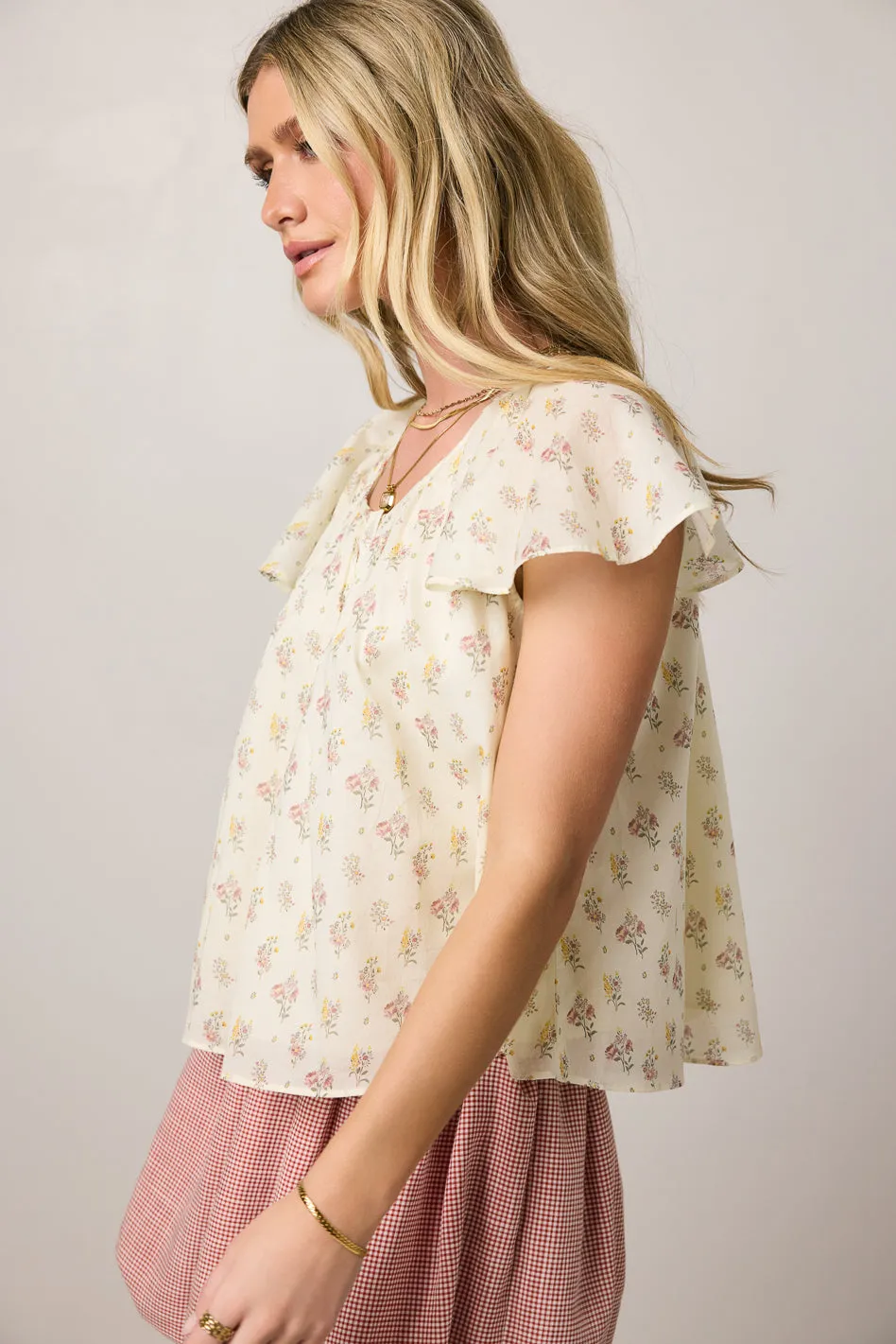Terry Floral Blouse - FINAL SALE sold by bohme product image thumbnail 2