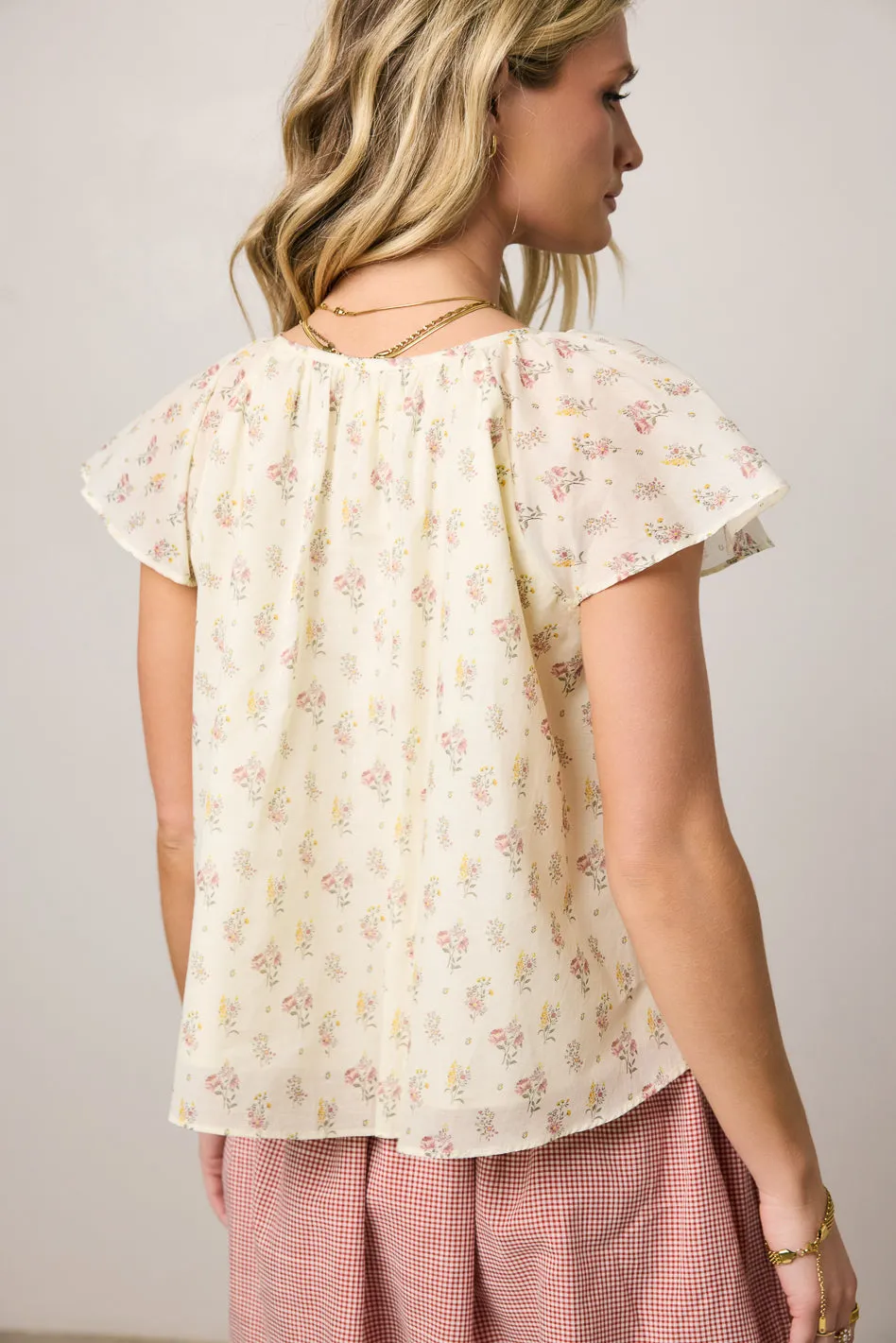 Terry Floral Blouse - FINAL SALE sold by bohme product image thumbnail 4