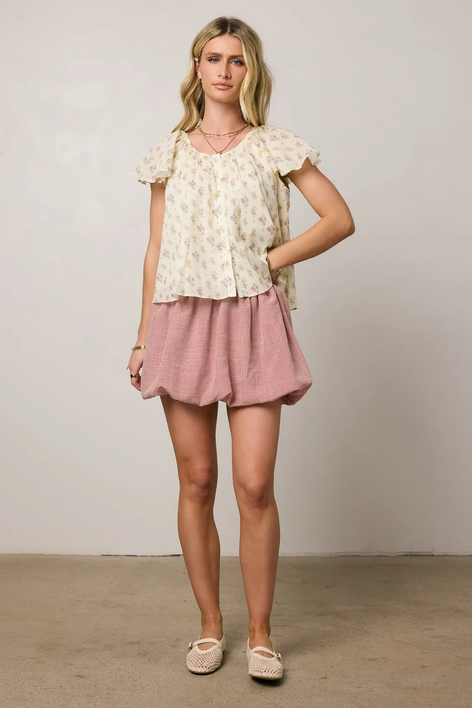 Terry Floral Blouse - FINAL SALE sold by bohme product image thumbnail 3