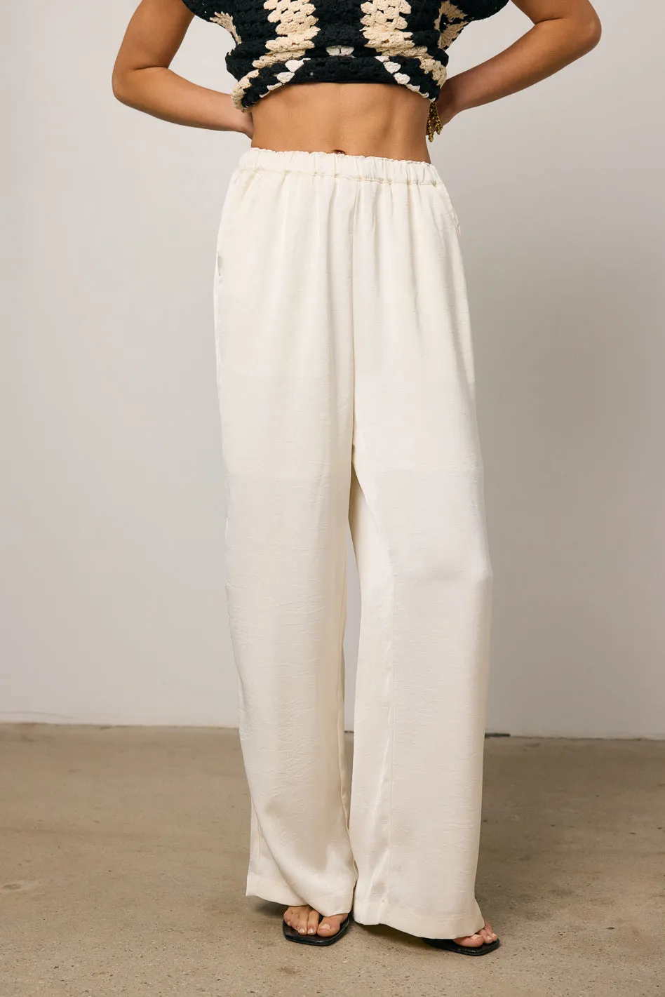 Maya Wide Leg Pants in Ecru - FINAL SALE sold by bohme product image thumbnail 4