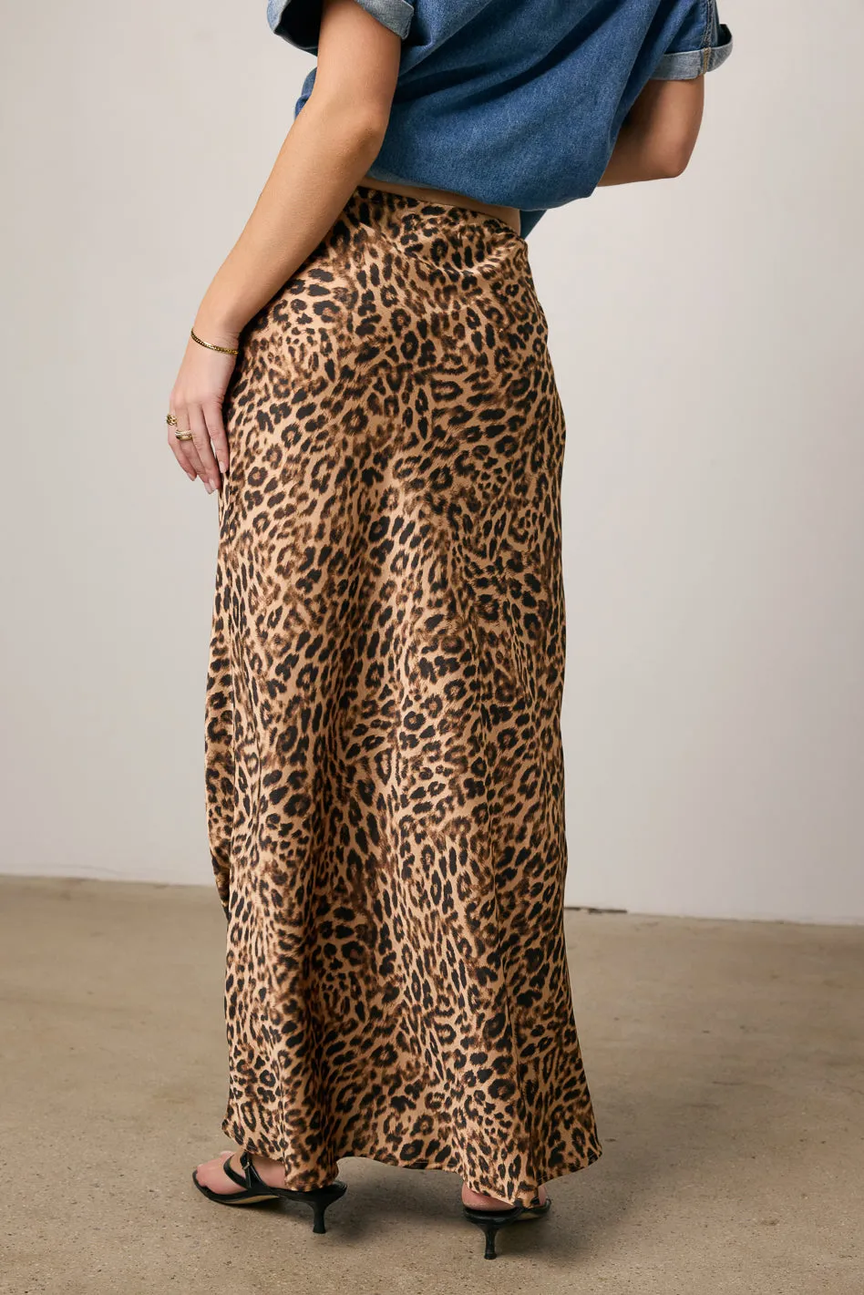 Hatton Leopard Maxi Skirt sold by bohme product image thumbnail 3
