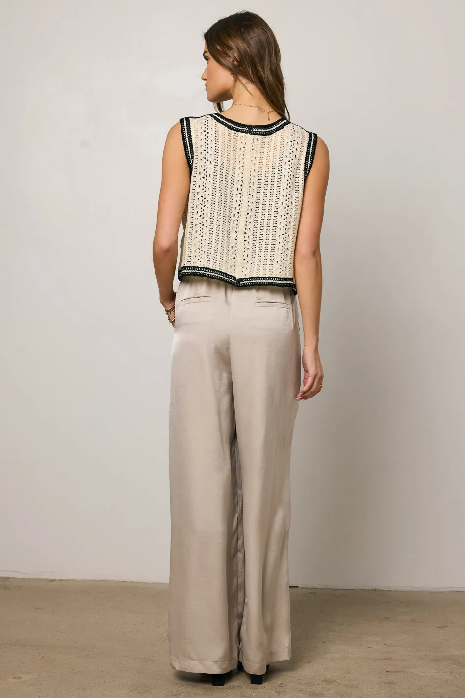 Maya Wide Leg Pants in Taupe - FINAL SALE sold by bohme product image thumbnail 4