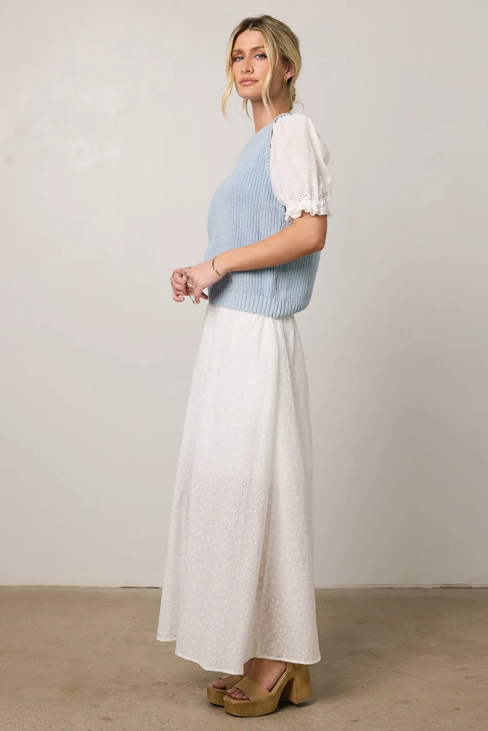 Olivia Embroidered Maxi Skirt - FINAL SALE sold by bohme product image thumbnail 3