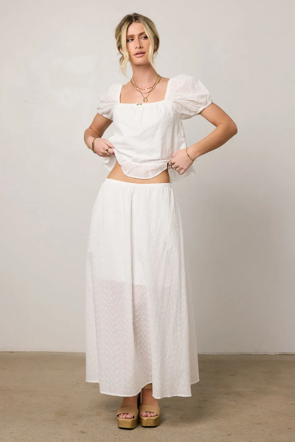 Olivia Embroidered Maxi Skirt - FINAL SALE sold by bohme product image thumbnail 2